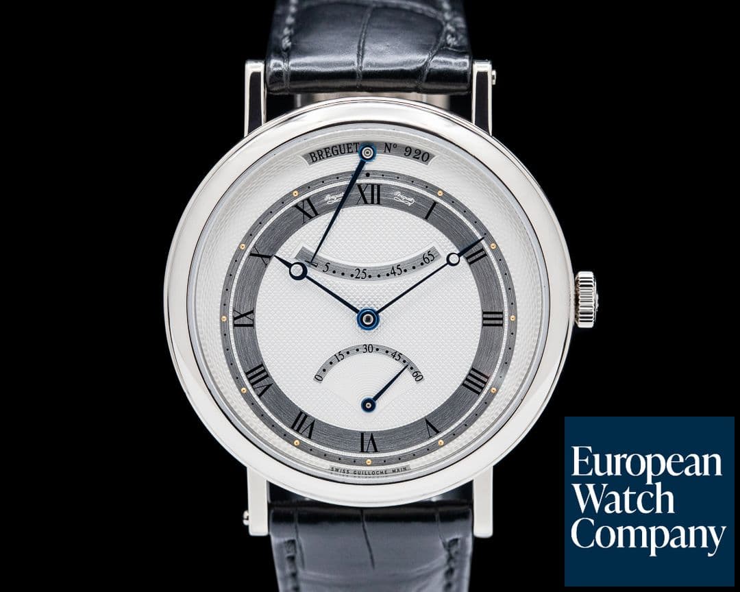 Image of Breguet Classique Retrograde Seconds 18K White Gold Silver Dial