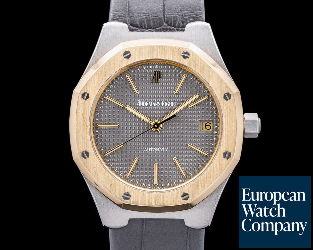 Image of Audemars Piguet Royal Oak Automatic 14800SA 36MM Grey Dial SS / 18K Leather Strap