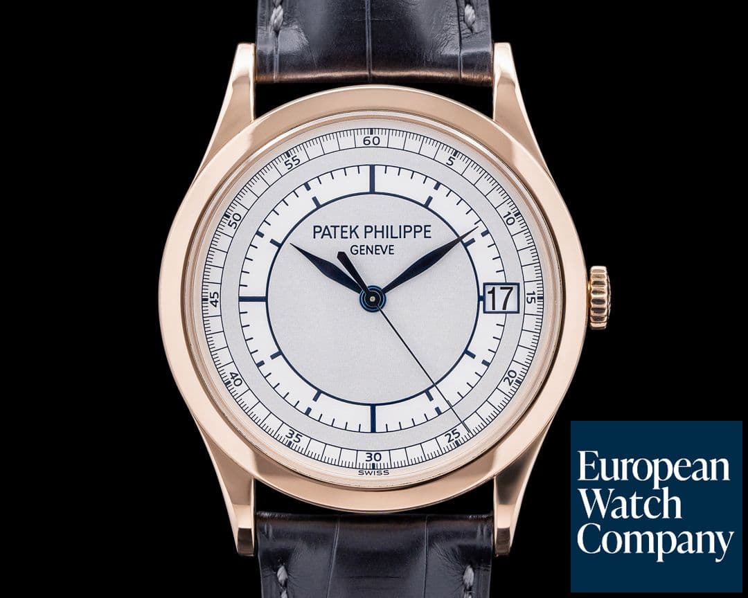 Image of Patek Philippe Calatrava 5296R 18K Rose Gold Silver Sector Dial