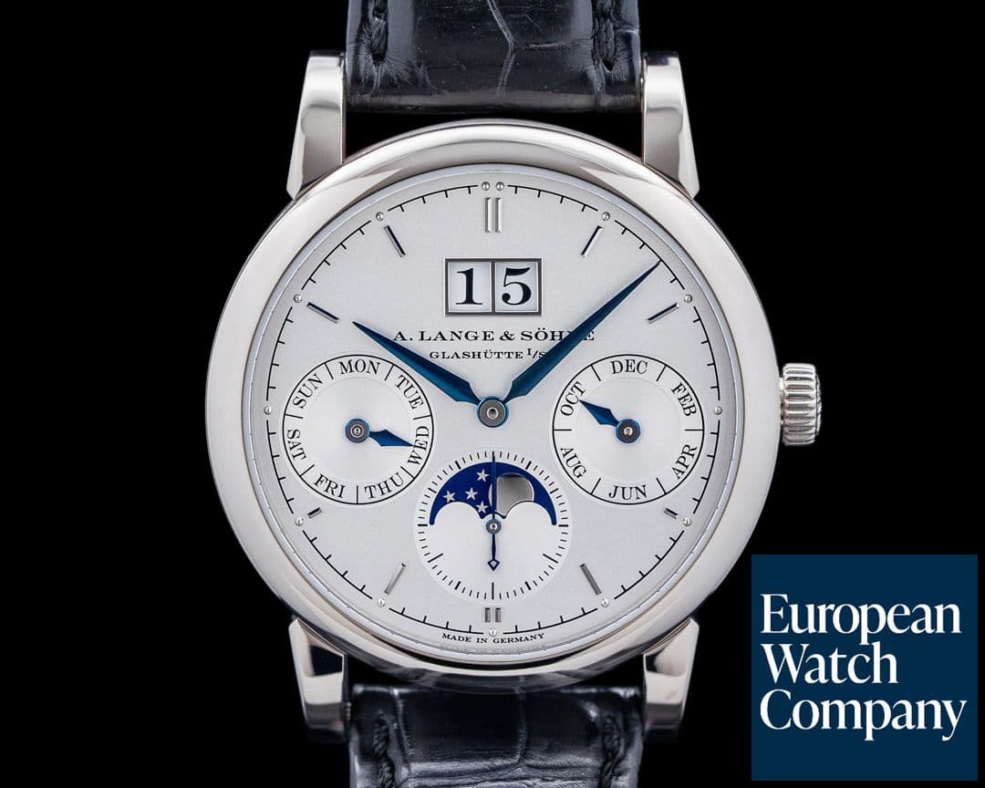Image of A. Lange and Sohne Saxonia Annual Calendar 330.026 18K White Gold