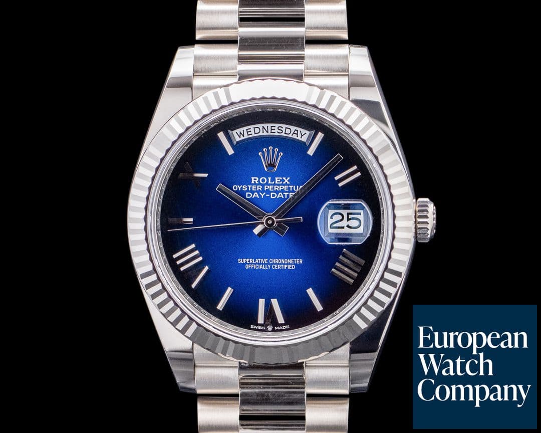 Image of Rolex President 228239 18K White Gold Blue Ombre Dial 2024