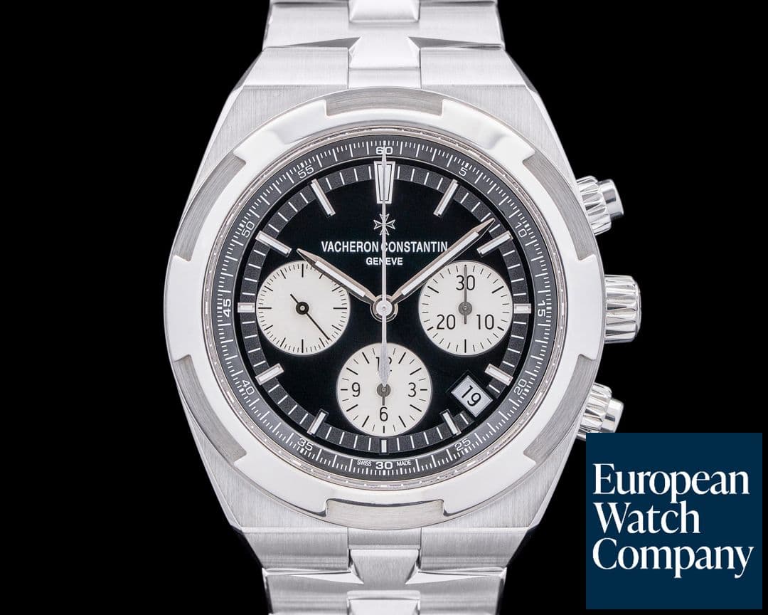 Image of Vacheron Constantin Overseas 5500V/110A Chronograph Black Panda Dial SS