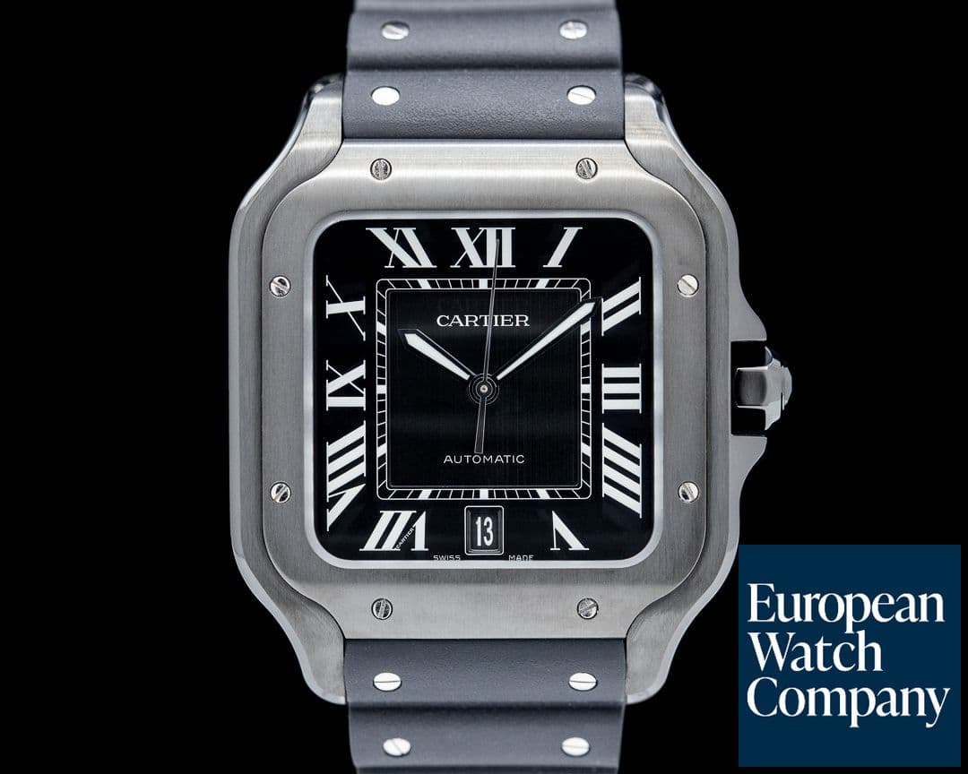 Image of Cartier Santos Black DLC SS Black Dial 2024