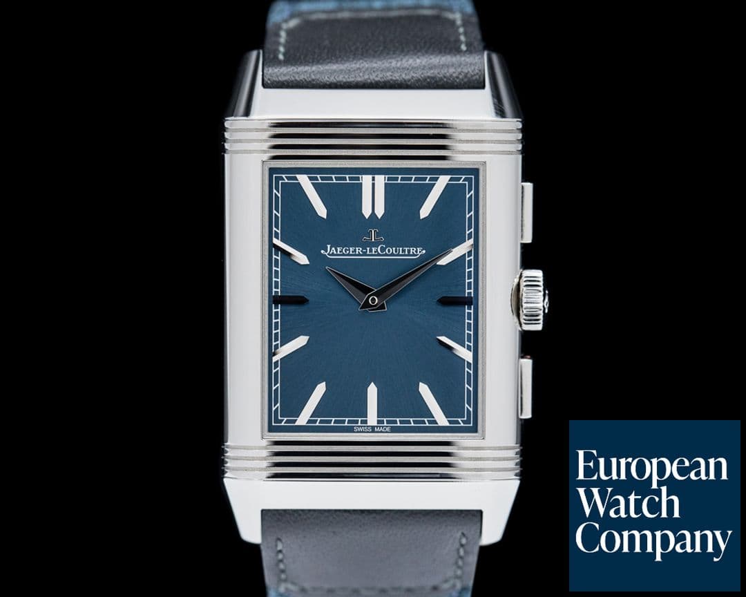 Image of Jaeger LeCoultre Reverso Tribute Chronograph SS Blue Dial 2024
