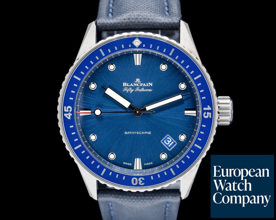 Image of Blancpain Fifty Fathoms Bathyscaphe Ceramic Blue