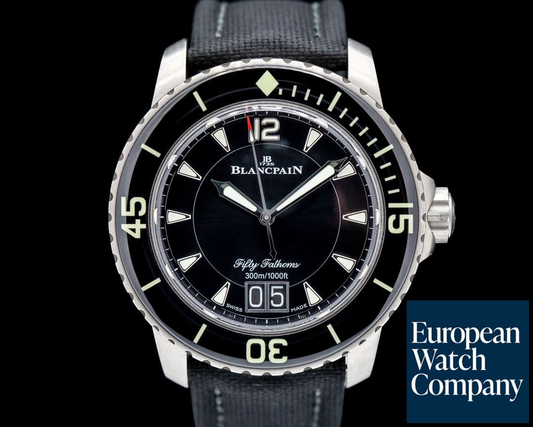 Image of Blancpain Fifty Fathoms Grande Date / Black Dial Titanium 2024