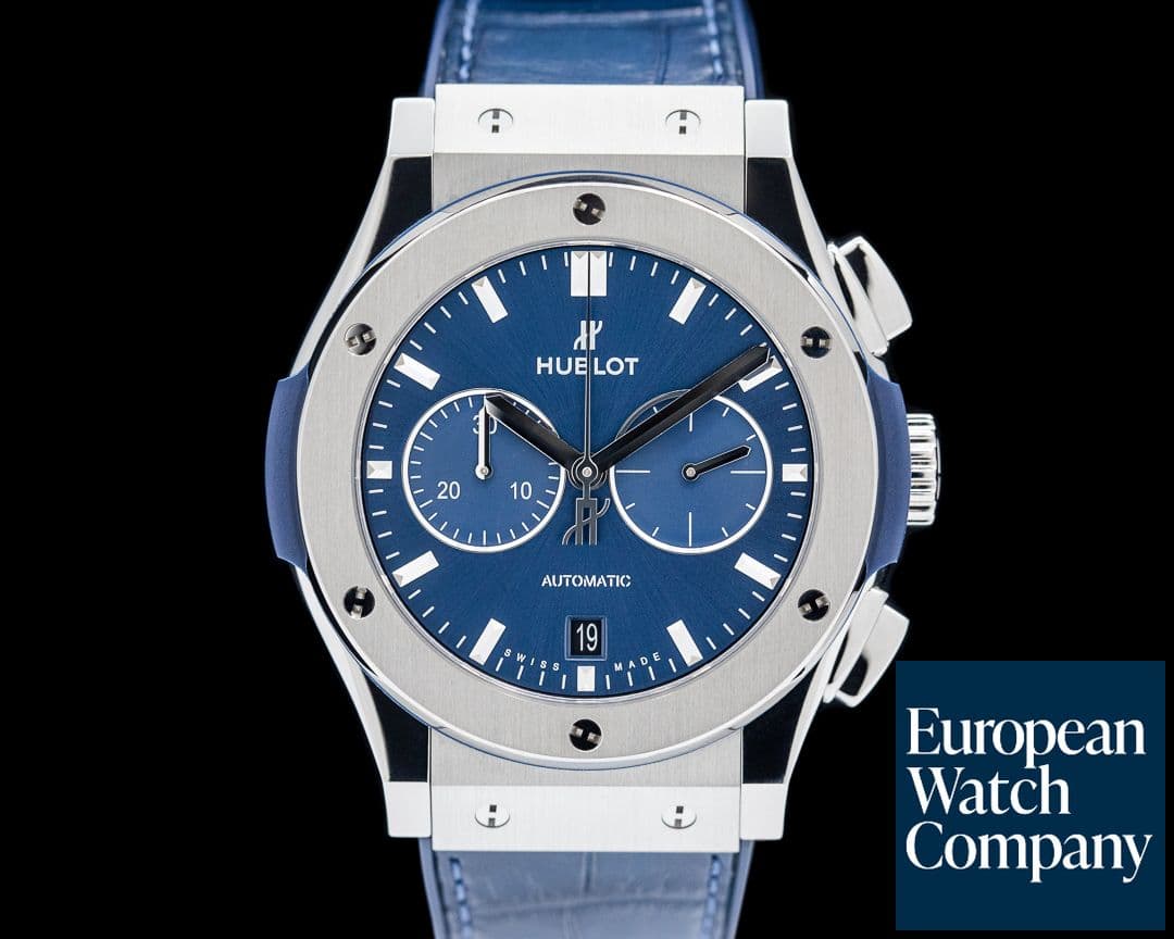 Image of Hublot Classic Fusion Chronograph Titanium Blue Dial