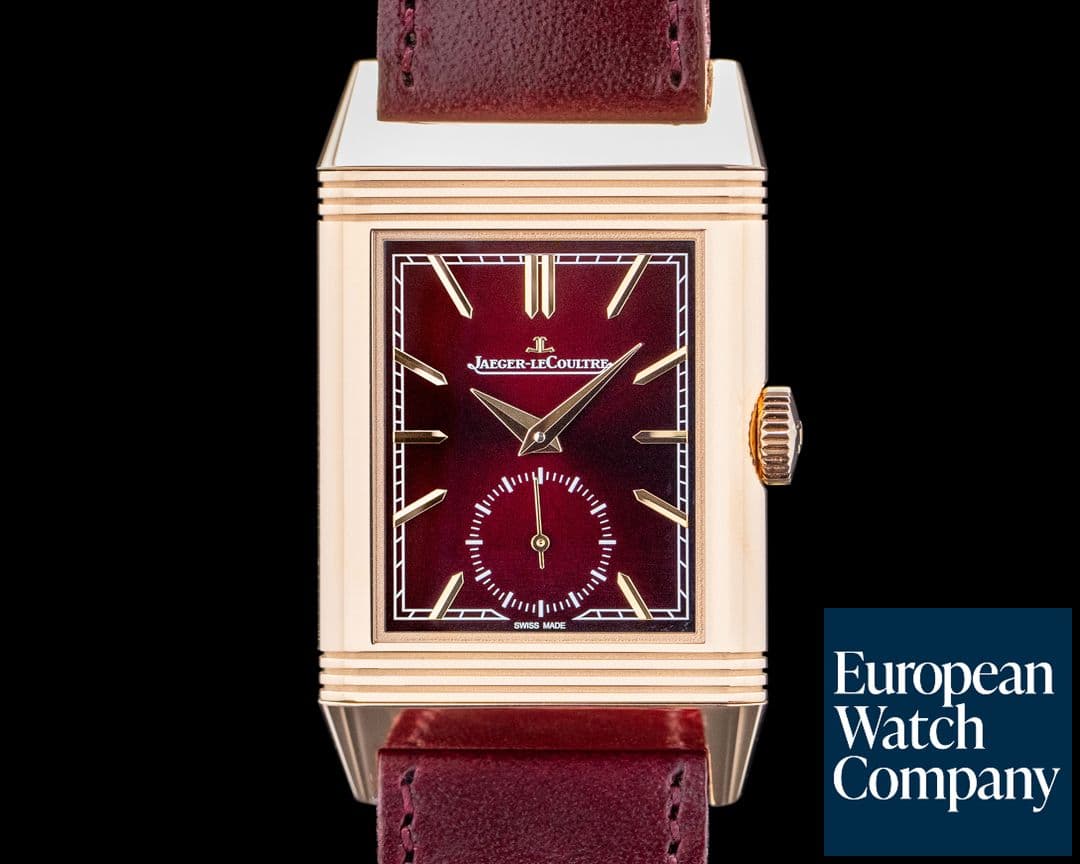 Image of Jaeger LeCoultre Reverso Tribute Small Seconds 18K Rose Gold / Burgundy Dial 2025