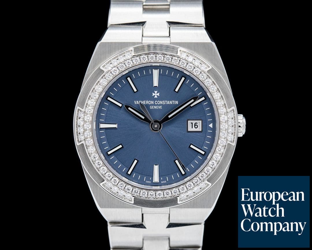Image of Vacheron Constantin Ladies Overseas Quartz SS Diamonds Blue Dial