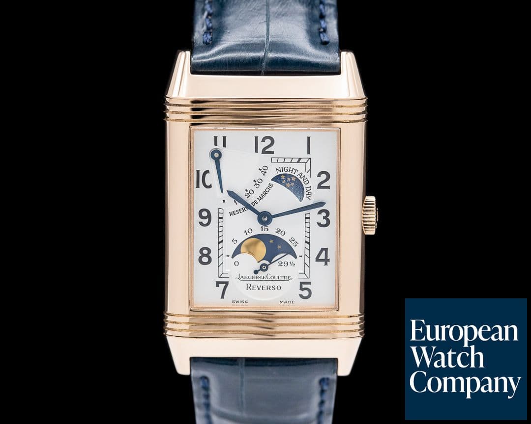 Image of Jaeger LeCoultre Reverso Sun Moon Power Reserve 18K Rose Gold