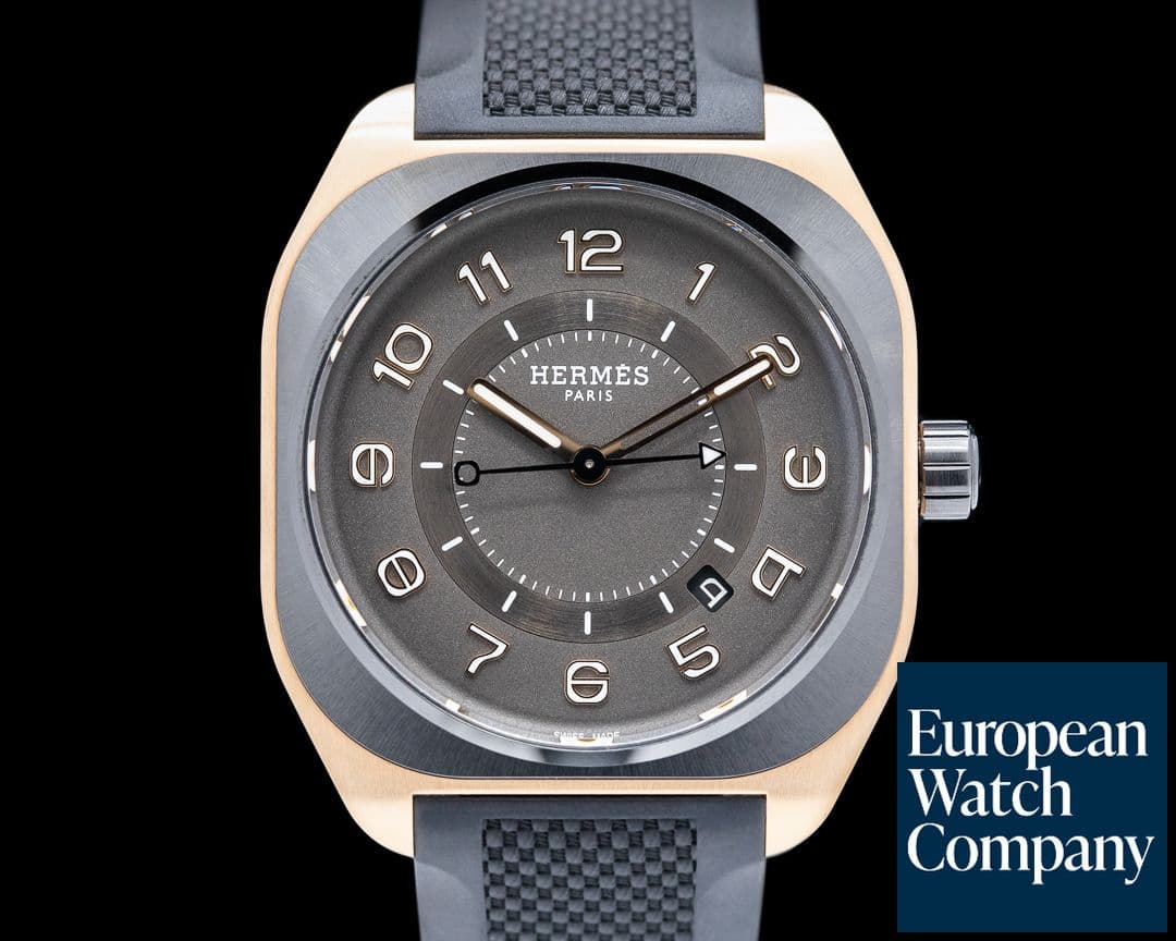 Image of Hermes H08 Titanium / 18K Rose Gold Gray Dial
