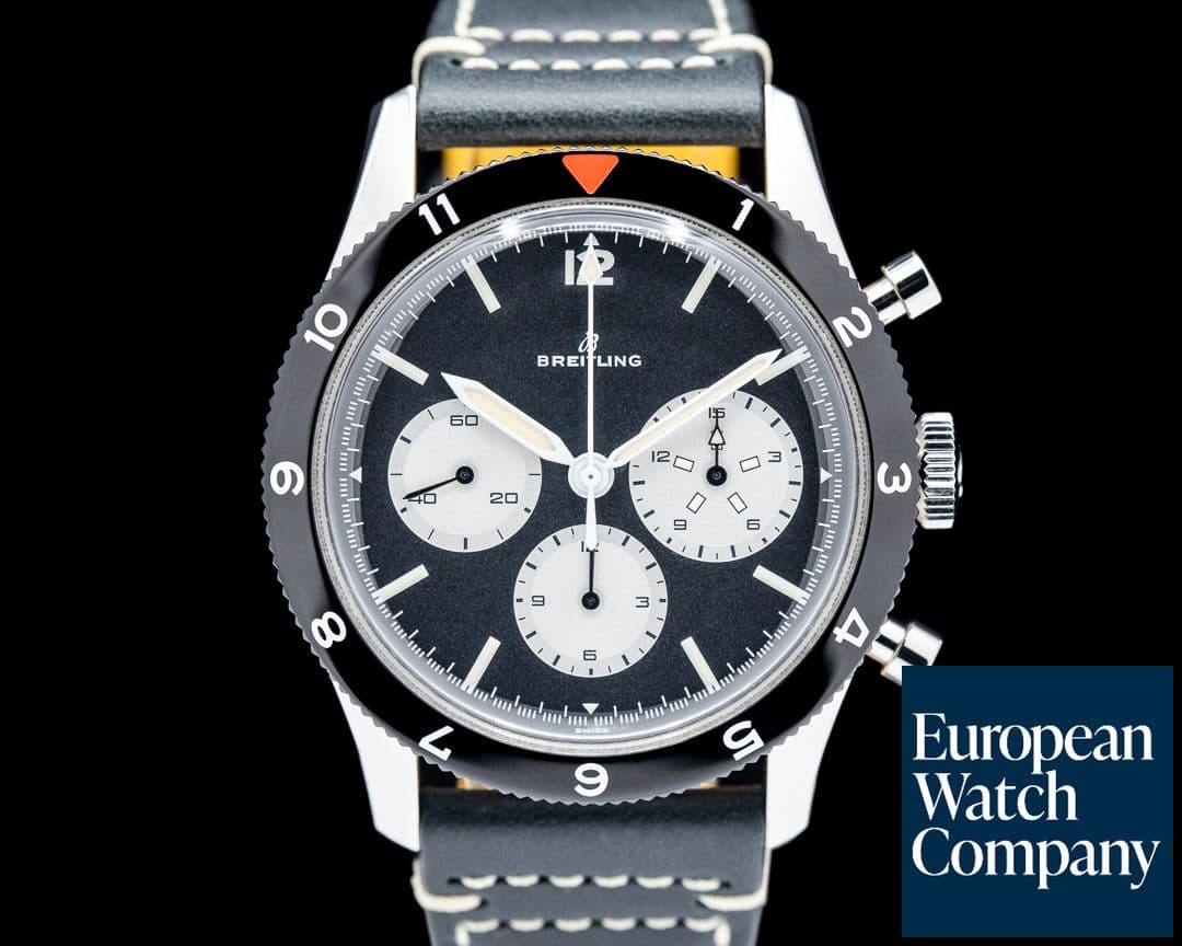 Image of Breitling AVI Ref. 765 1964 Re-Edition SS Black Dial