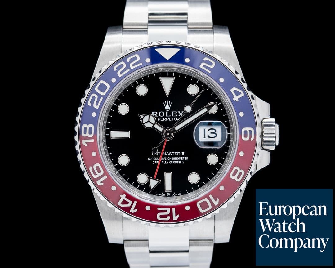 Image of Rolex GMT Master II Ceramic 126710 "Pepsi" SS Black Dial