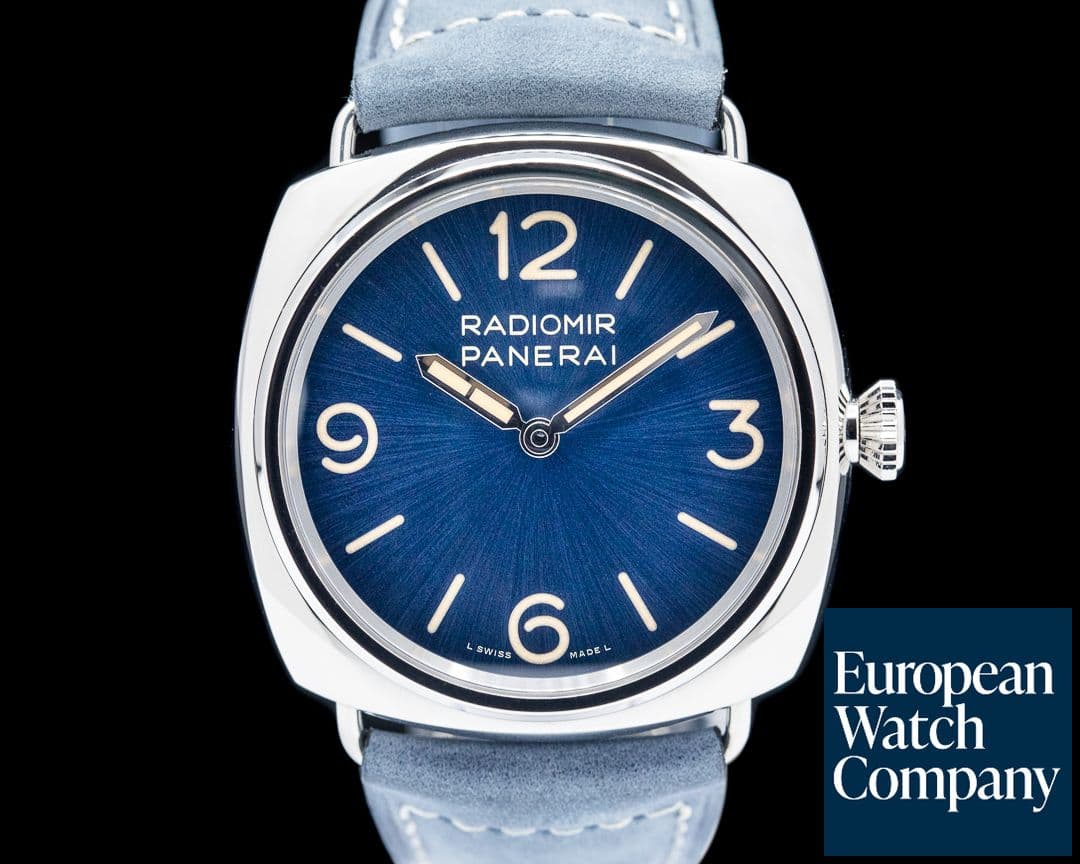 Image of Panerai Radiomir Blue Dial PAM01383 SS UNWORN 2025