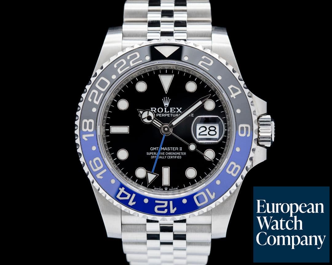Image of Rolex GMT Master II 126710BLNR "Batman" SS Jubilee Black Dial