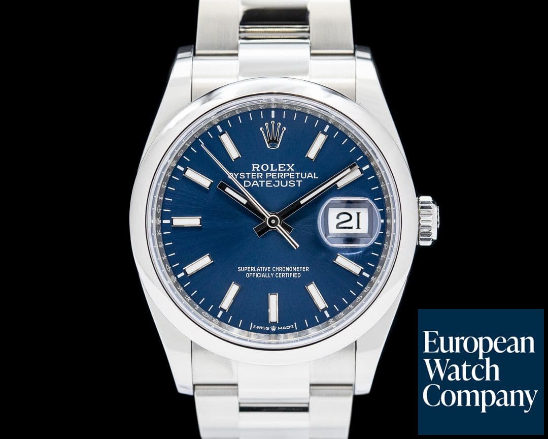 Image of Rolex Datejust 36 126200 SS Blue Stick Dial 2024