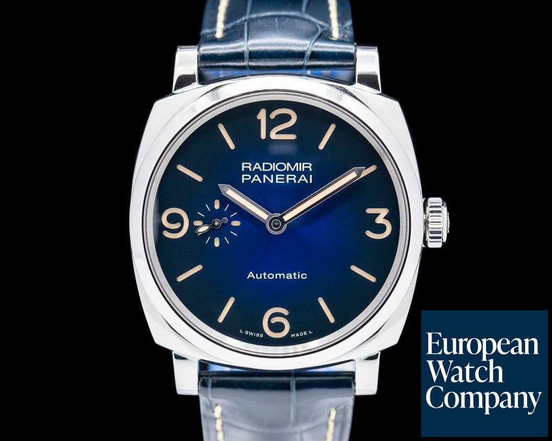 Image of Panerai Radiomir Automatic SS Blue Mediterraneo Fume Dial