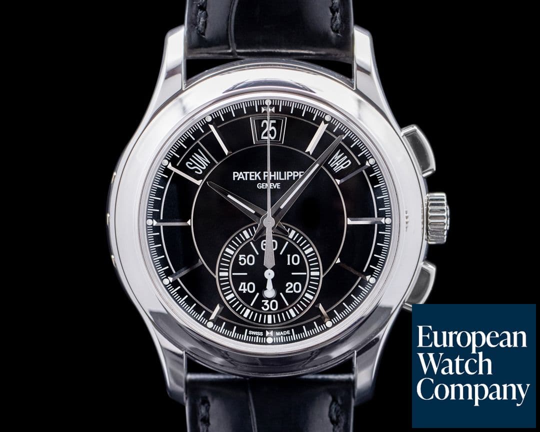Image of Patek Philippe Chronograph Annual 5905P Calendar Platinum Black Dial