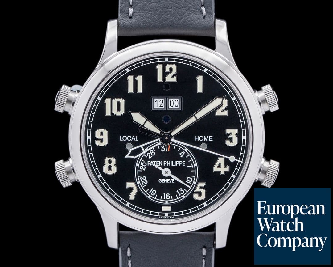 Image of Patek Philippe Calatrava 5520P Pilot Travel Time 24 Hour Alarm Platinum