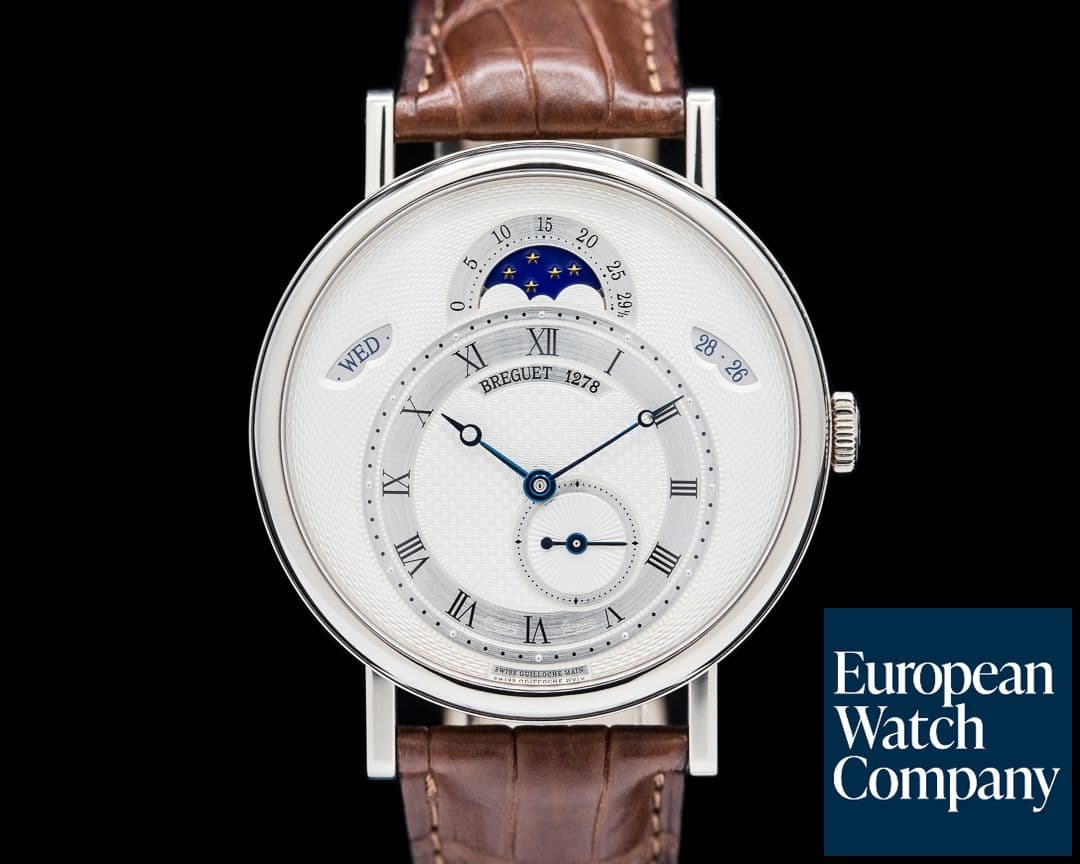 Image of Breguet Classique Day & Date Moonphase 18K White Gold Silver Dial