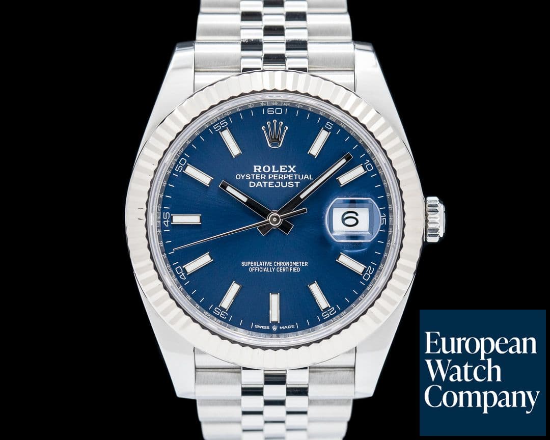Image of Rolex Datejust 41 Fluted Jubilee Blue Dial