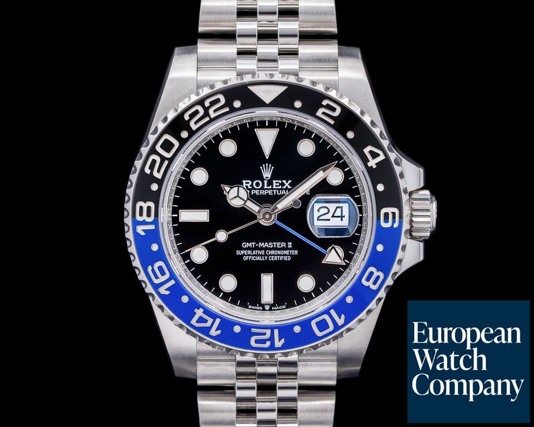 Image of Rolex GMT Master II 126710BLNR "Batman" SS Jubilee Black Dial