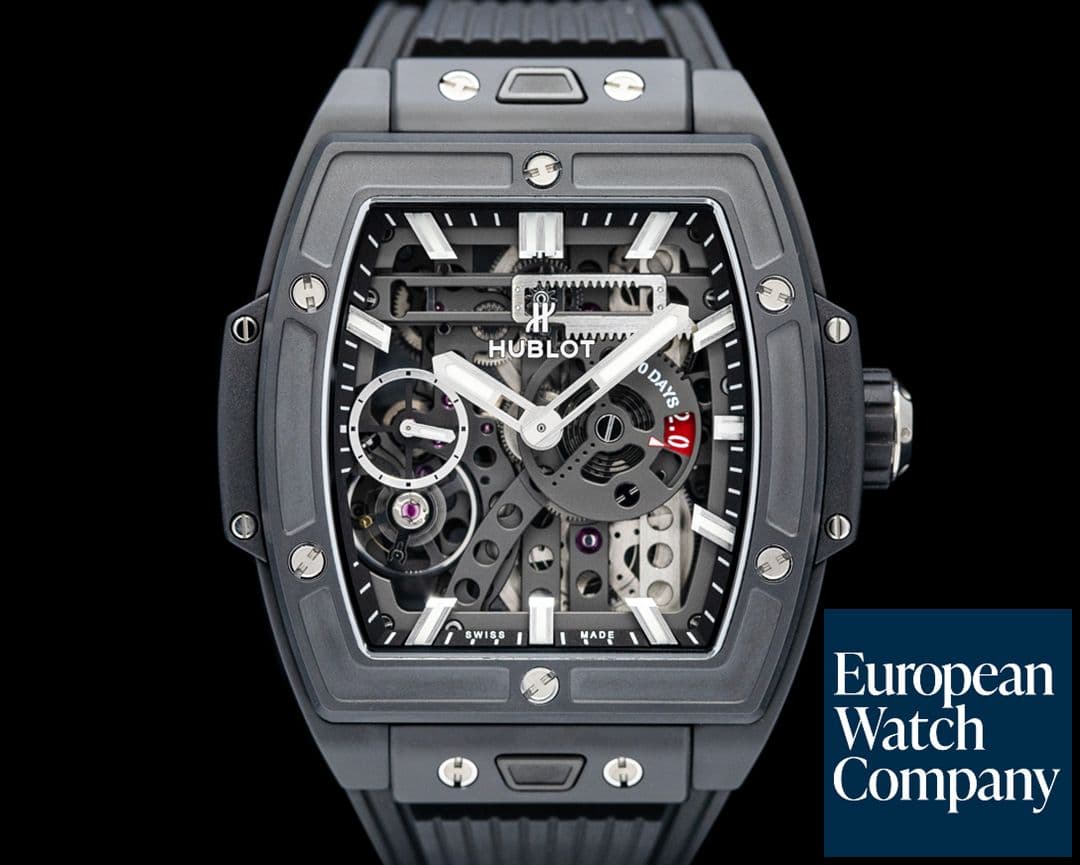 Image of Hublot Spirit of Big Bang MECA-10 Black Magic Ceramic Skeleton Dial