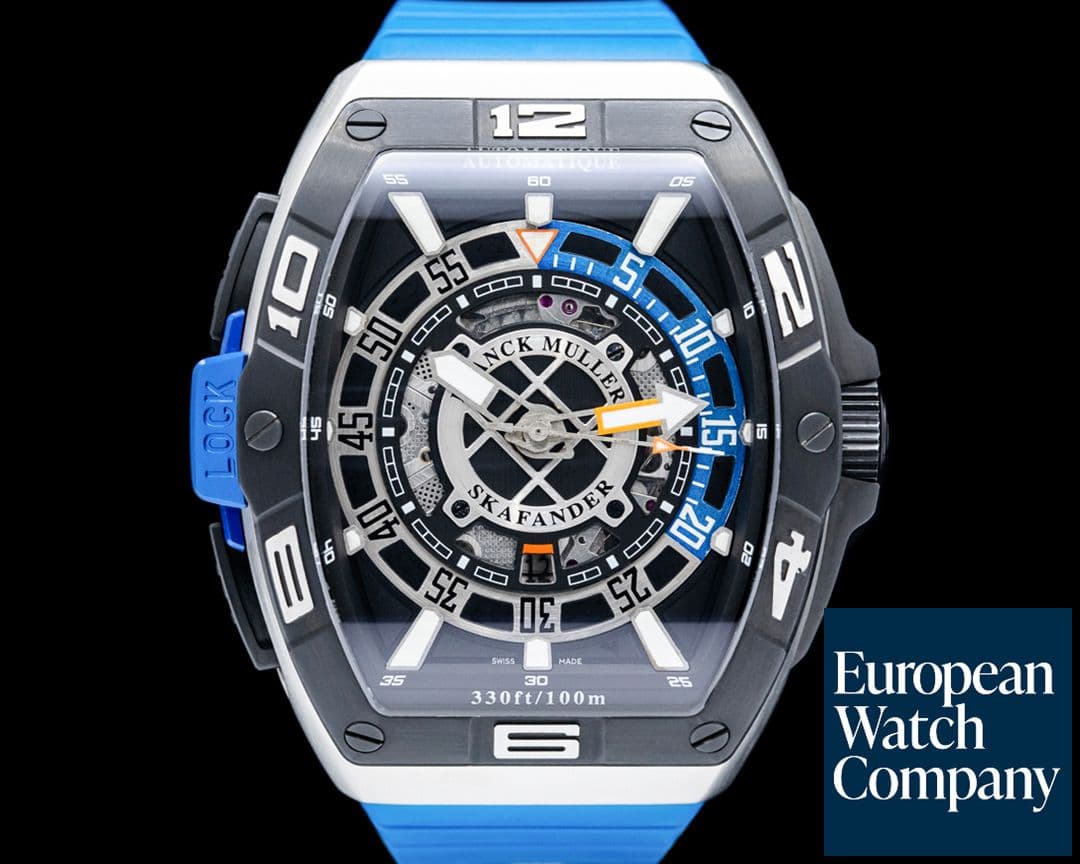 Image of Franck Muller Skafander SS Black Skeleton Dial