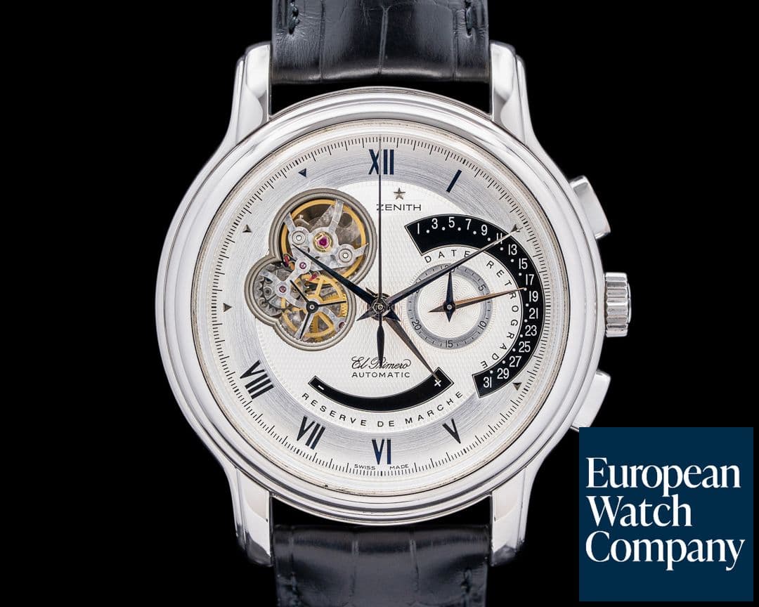 Image of Zenith Chronomaster T Open Date Retrograde Platinum Silver Dial