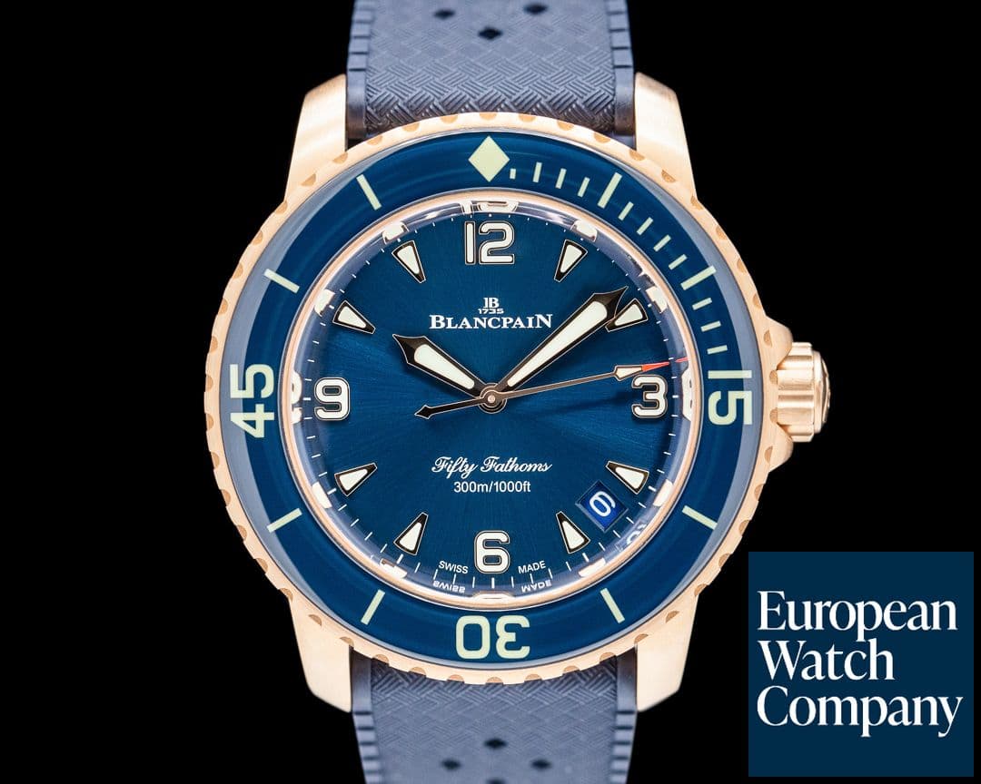 Image of Blancpain Fifty Fathoms 18K Rose Gold Blue Dial 2024