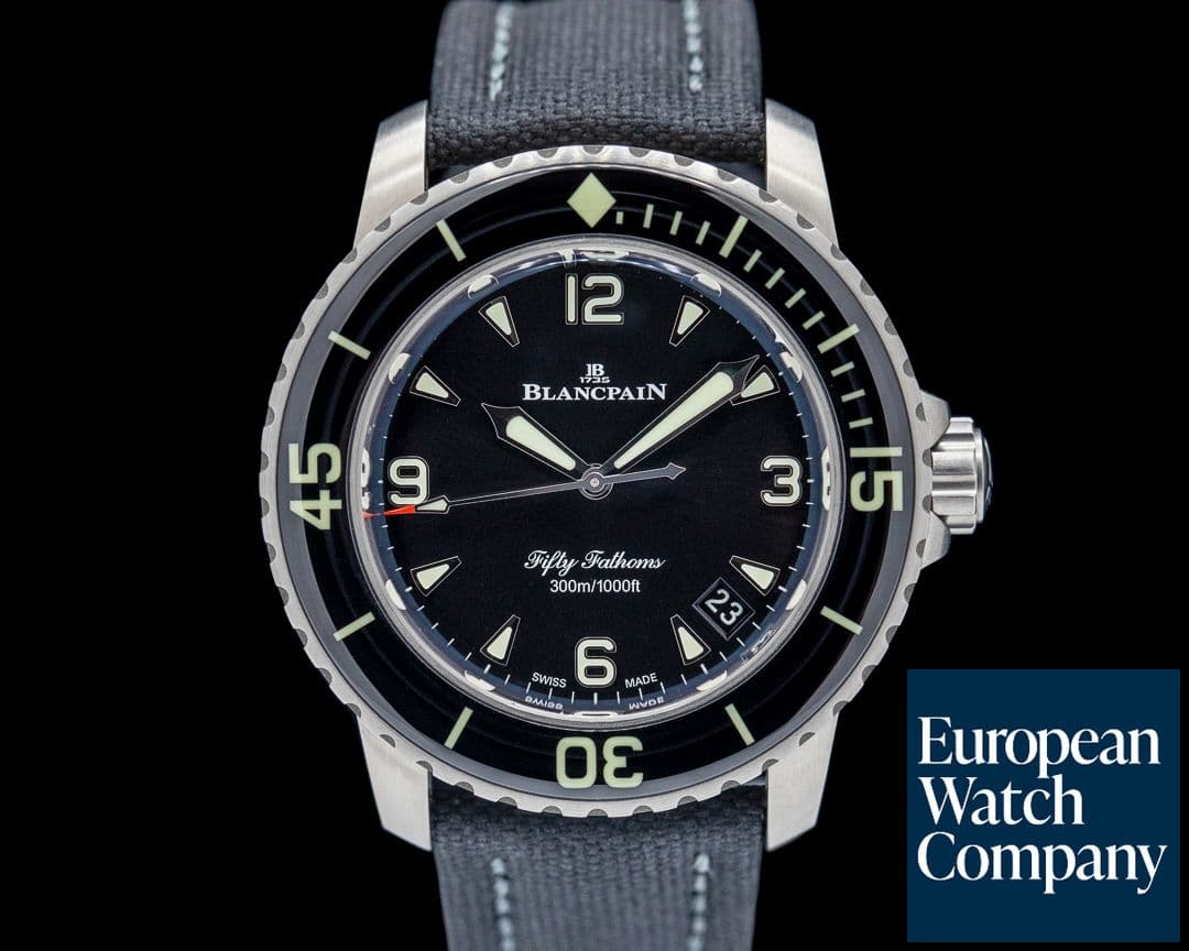 Image of Blancpain Fifty Fathoms Titanium Black Dial 2025 UNWORN