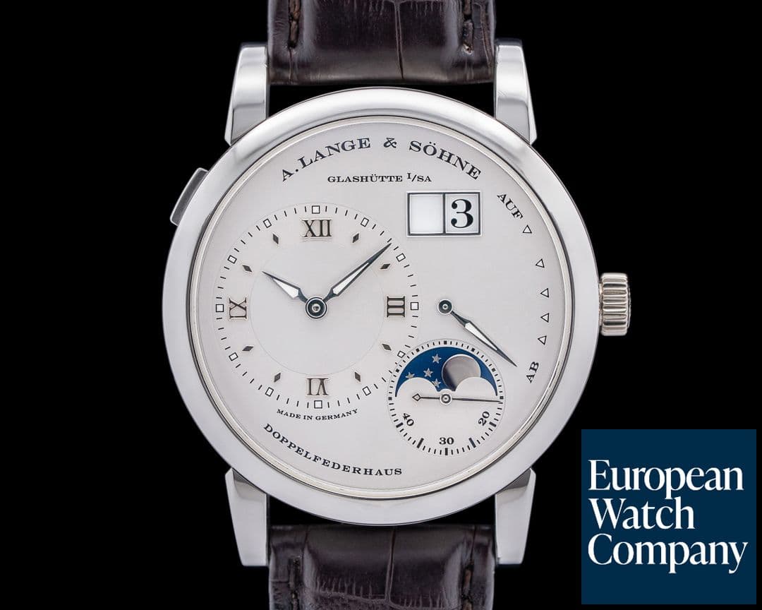 Image of A. Lange and Sohne Lange 1 Moon 109.025 Platinum Silver Dial