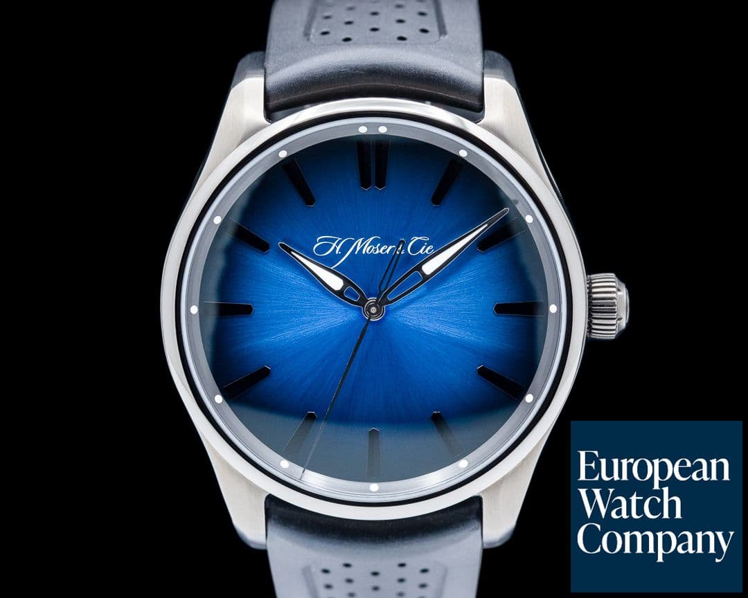 Image of H. Moser and Cie. Pioneer Center Seconds SS Funky Blue Fume Dial