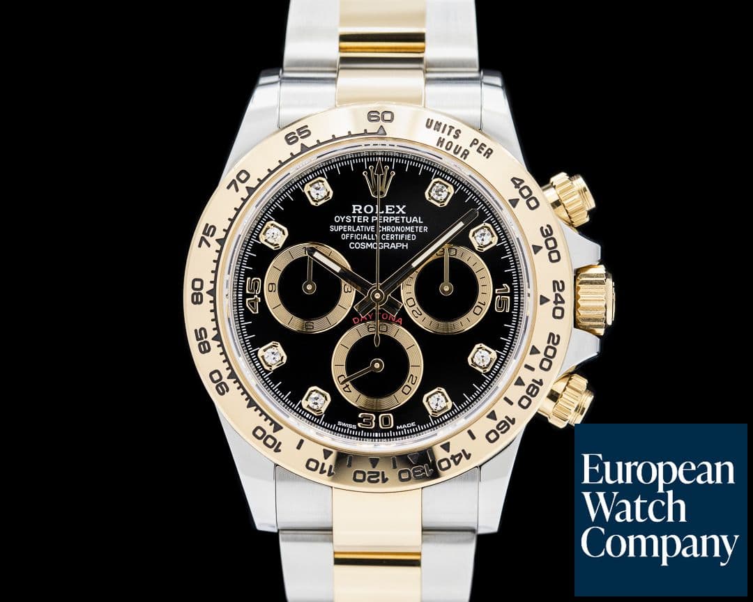 Image of Rolex Daytona 116503 18K Yellow Gold / SS Diamonds Black Dial