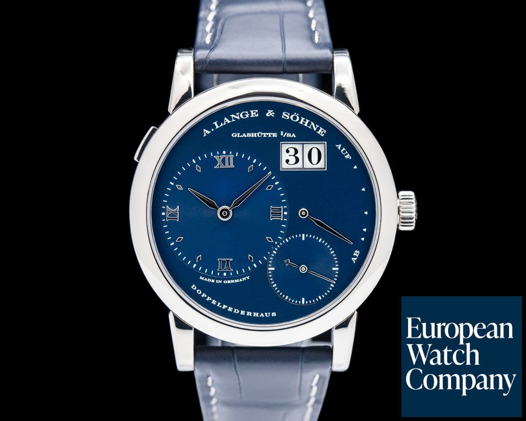 Image of A. Lange and Sohne Lange 1 18K White Gold Blue Dial