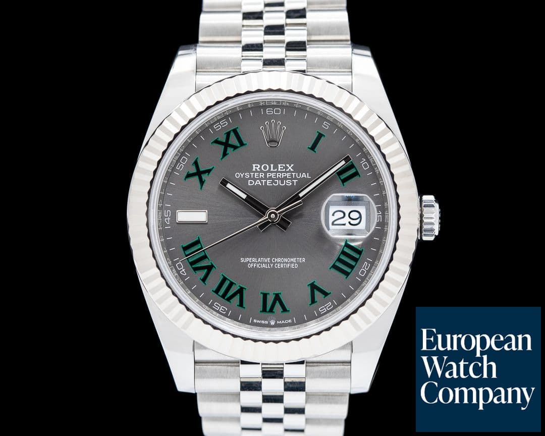 Image of Rolex Datejust 41 Jubliee SS Gray Wimbledon Dial