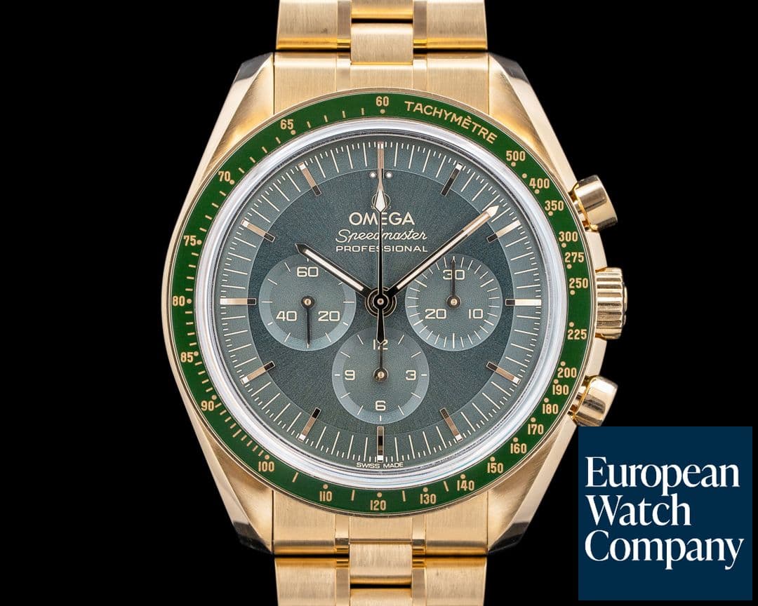 Image of Omega Speedmaster Moonwatch Professional "Moonshine" 18K YG Green Dial