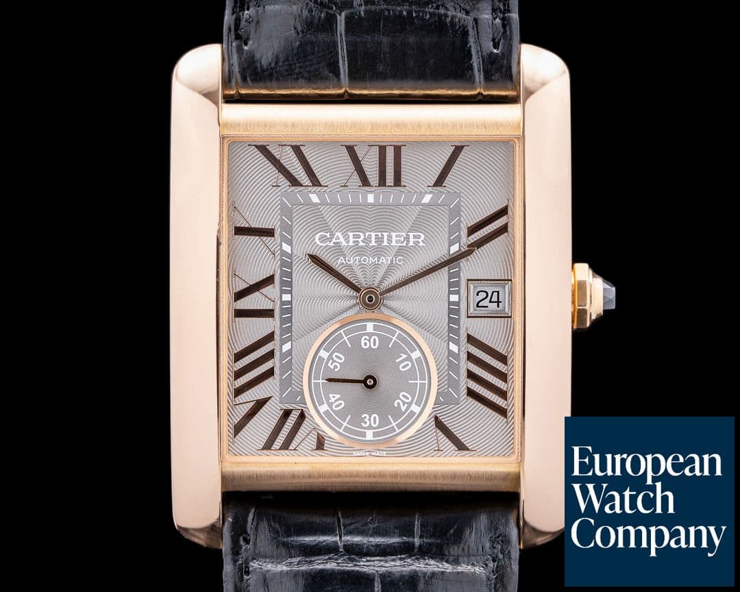 Image of Cartier Tank MC 18K Rose Gold Gray Dial