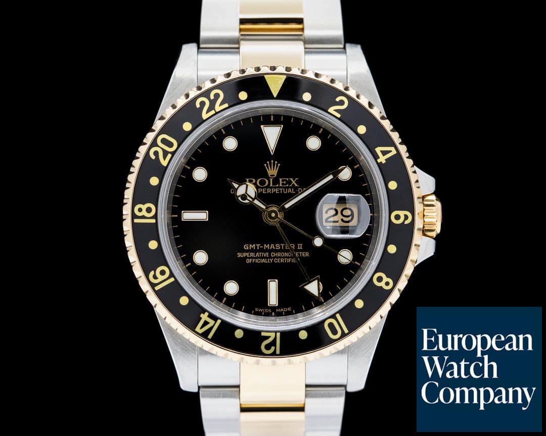 Image of Rolex GMT Master II 16713 SS / 18K Yellow Gold Full Set 2006