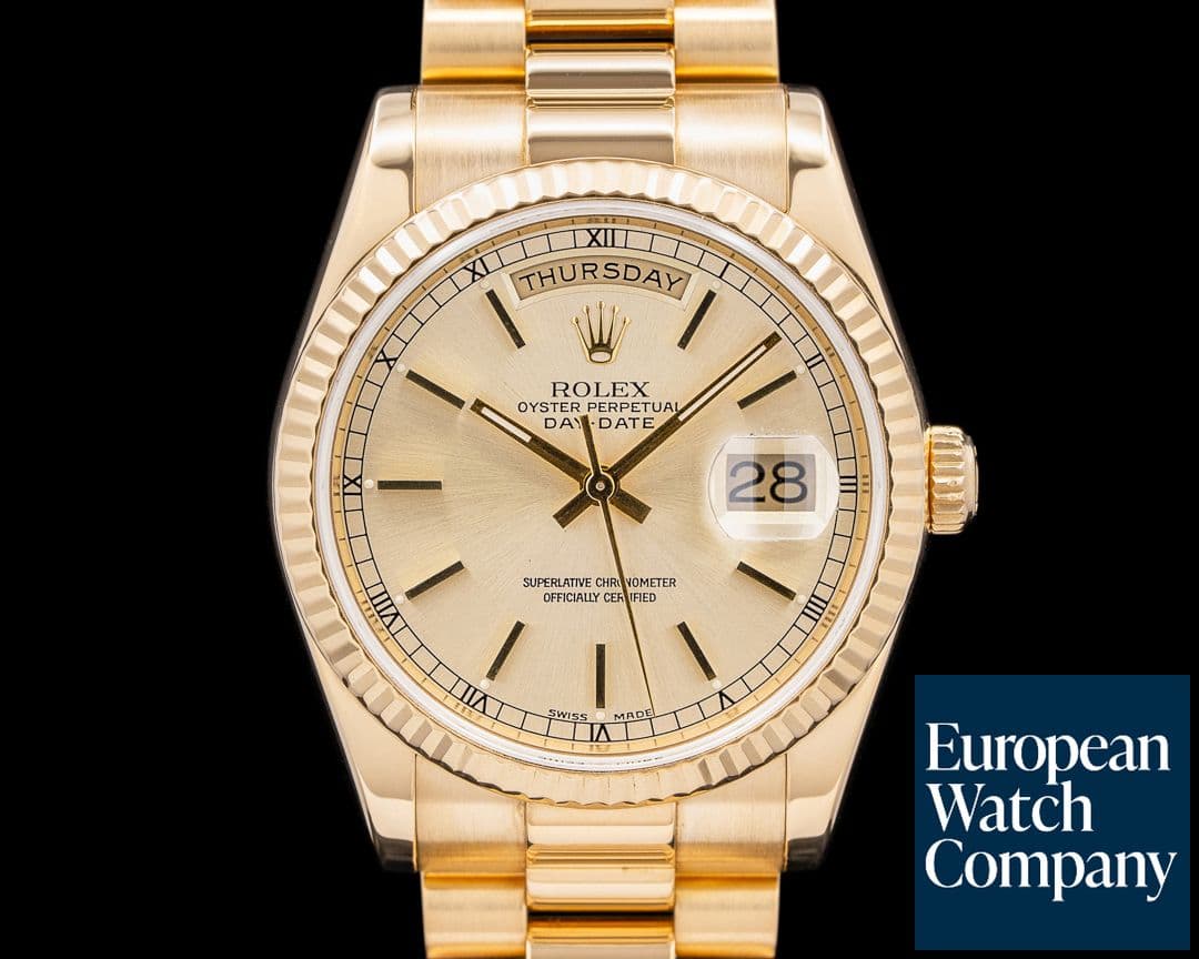 Image of Rolex Oyster Perpetual 118238 Day Date President 18K Yellow Gold