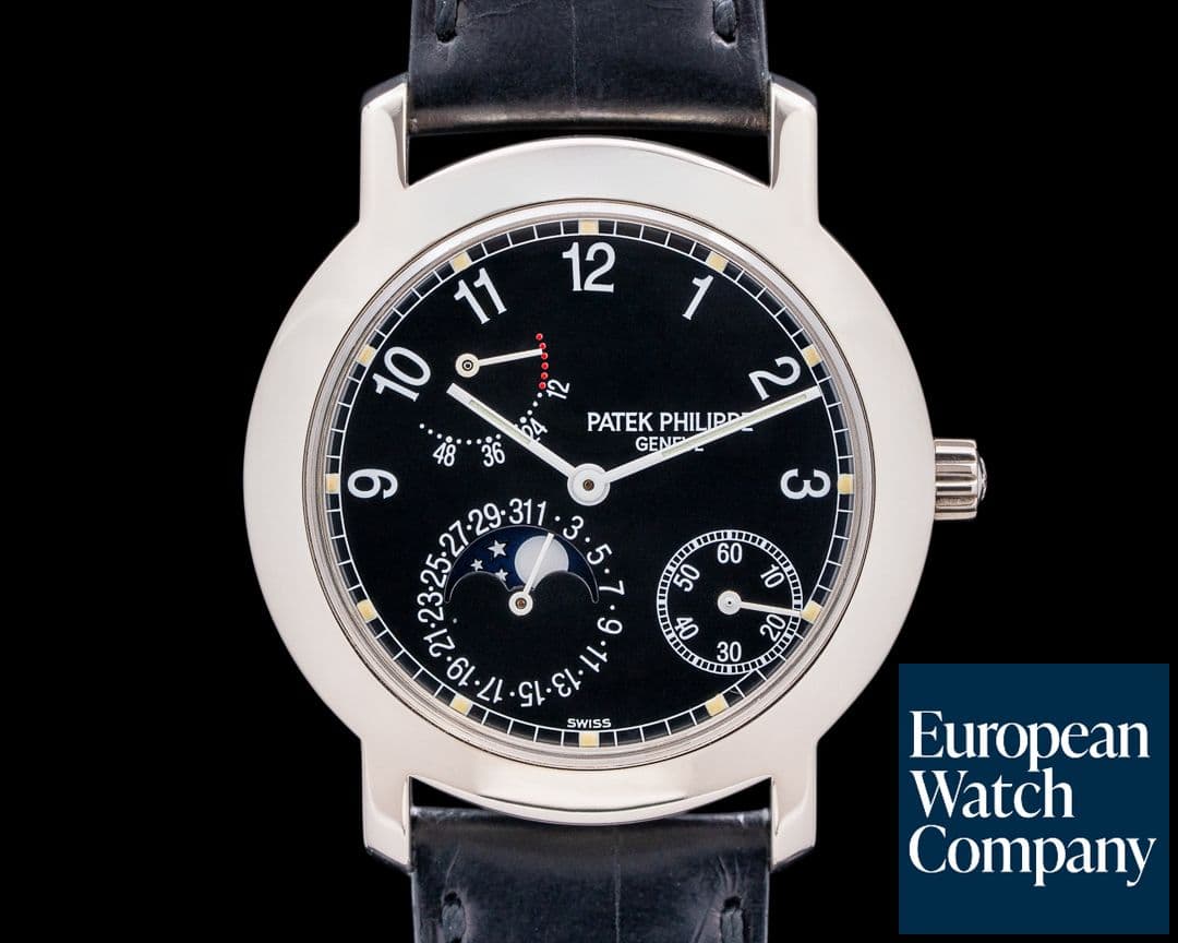 Image of Patek Philippe Moon Phase Power Reserve 5055G 18K White Gold Black Dial