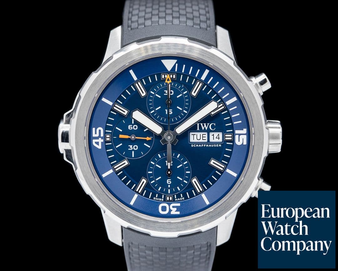 Image of IWC Aquatimer Chronograph "Cousteau" SS Blue Dial