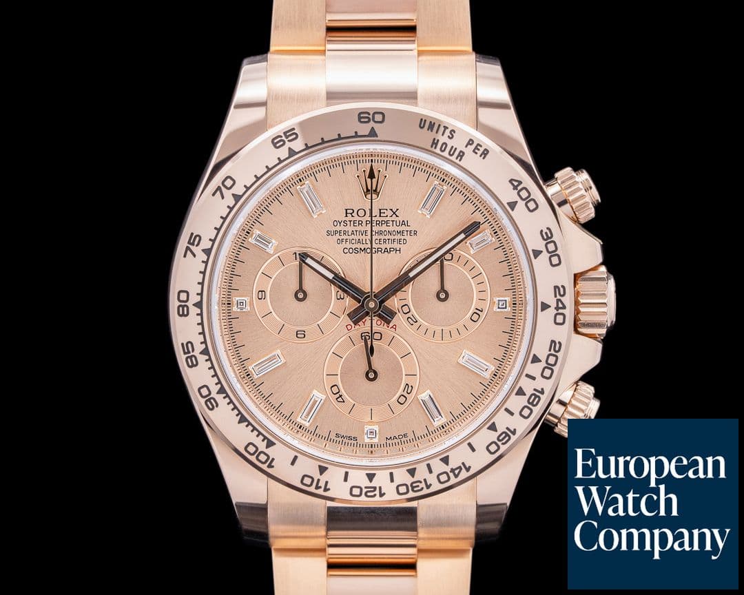 Image of Rolex Daytona 116505 18K "Everose" Gold Pink Baguette Dial