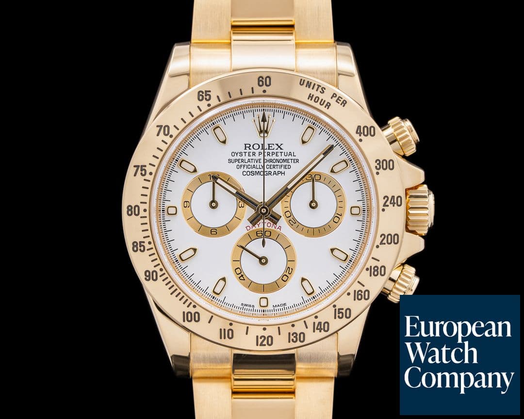 Image of Rolex Daytona 116528 18K Yellow Gold White Dial