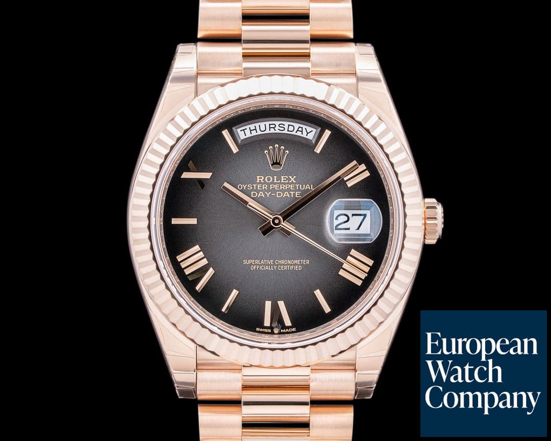 Image of Rolex Day Date President 18K Everose Gold Gray Roman Dial UNWORN 2025