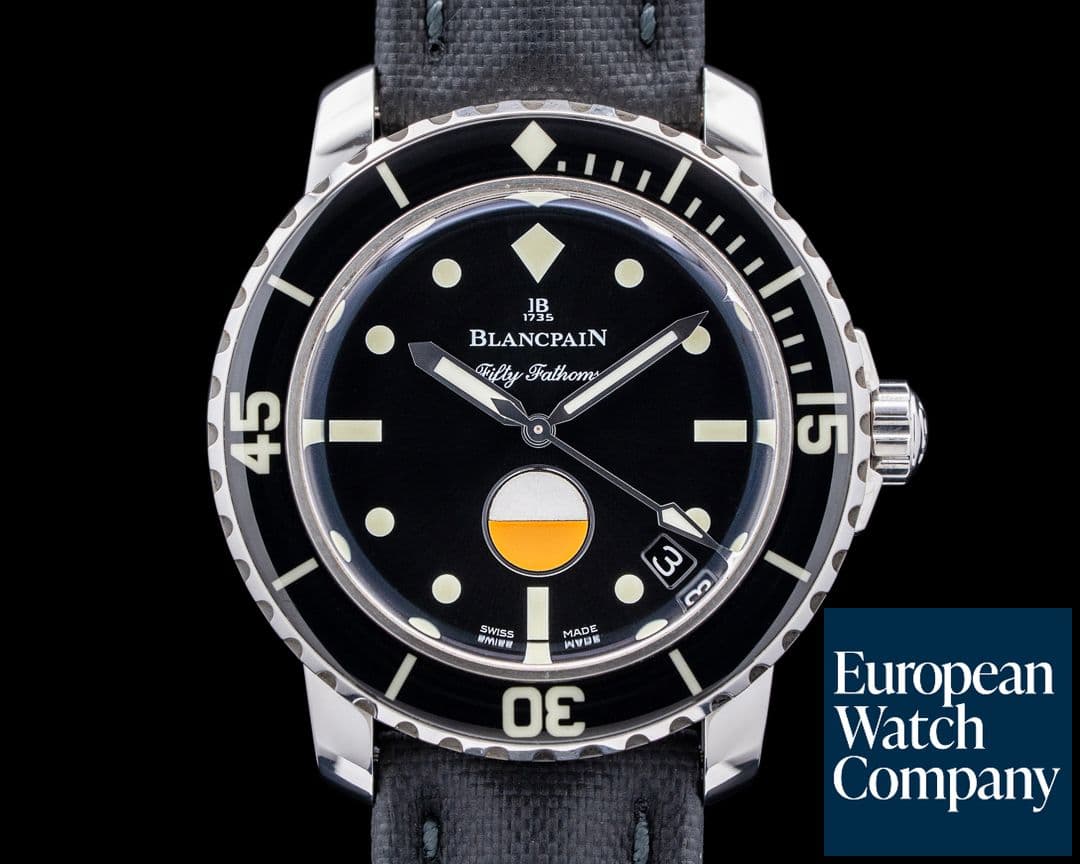 Image of Blancpain Tribute to Fifty Fathoms Mil-Spec SS Black Dial LIMITED