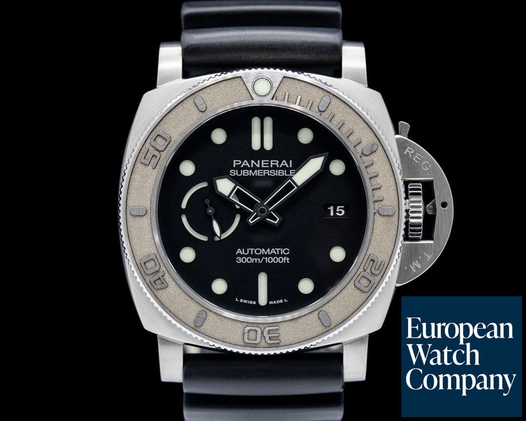Image of Panerai Luminor Submersible 47 "Mike Horn" Edition Titanium Black Dial