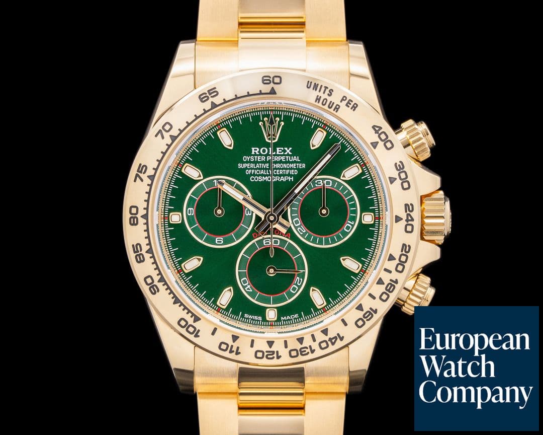 Image of Rolex Daytona 116508 18K Yellow Gold Green Dial UNWORN