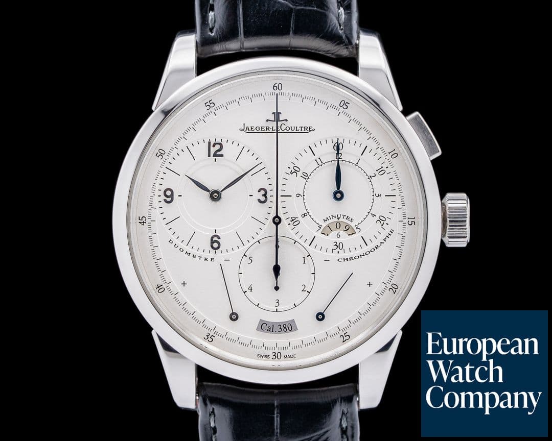 Image of Jaeger LeCoultre Duometre a Chronographe Platinum Silver Dial
