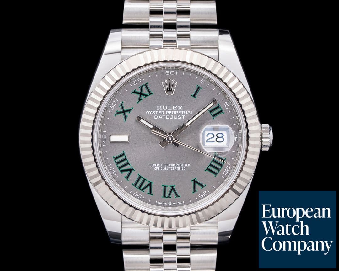 Image of Rolex Datejust 41 Jubliee SS Gray Wimbledon Dial